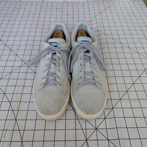 Puma men's slate grey blue suede sneakers size 9.5
